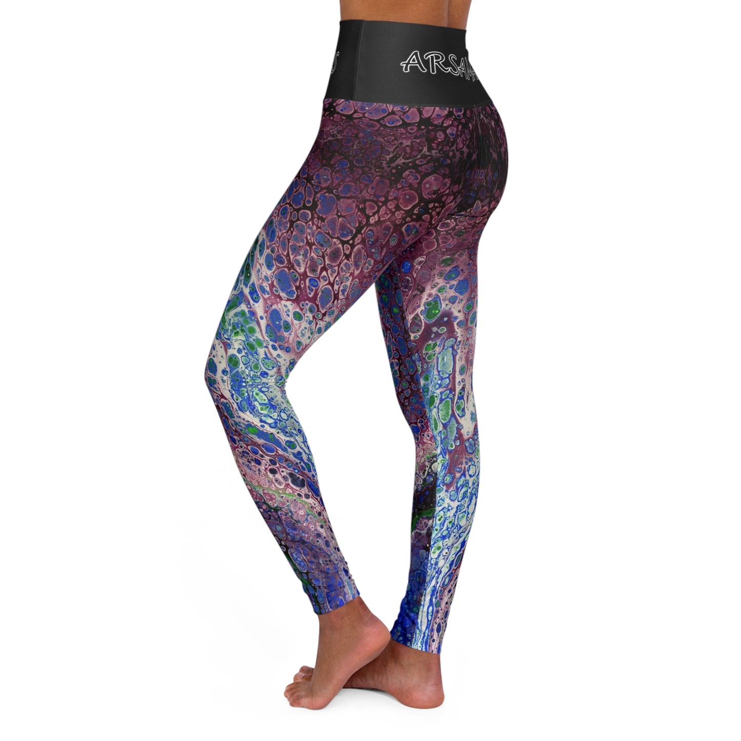 "BurgunThee" High-Waisted Yoga Leggings
