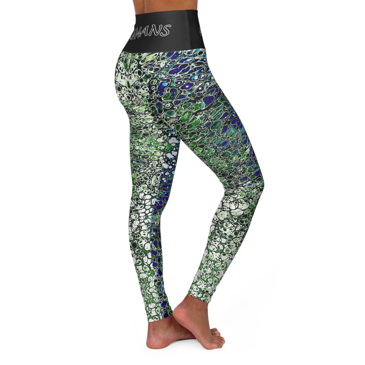"Algae" High-Waisted Yoga Leggings